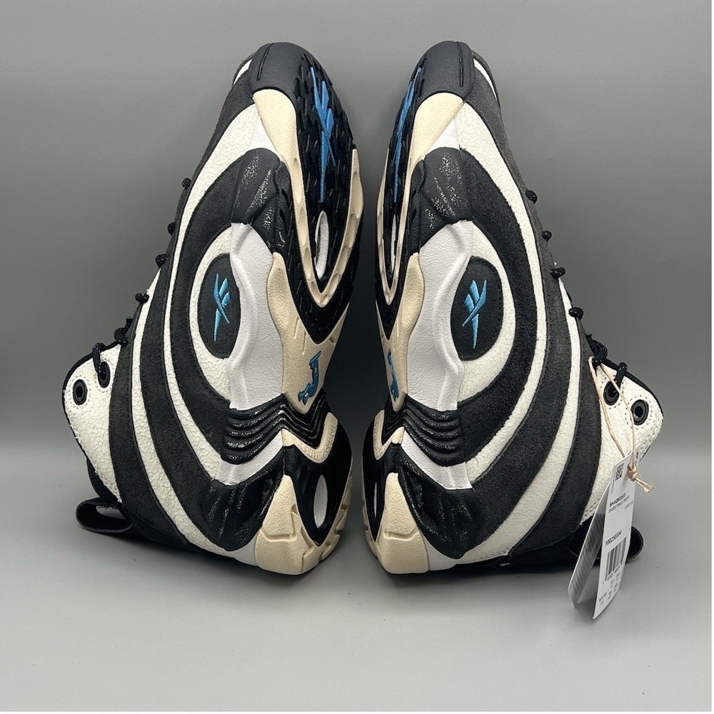 Reebok Shaqnosis Washed Black‎ White Retro Shoes - Men's Size 7.5 Women's Size 9 - Picture 5 of 8